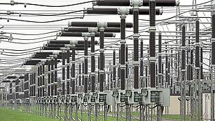 Das Umspannwerk bei Redwitz im Landkreis Lichtenfels in Oberfranken.