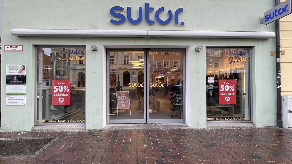 Die Sutor-Filiale in der Landshuter Altstadt.