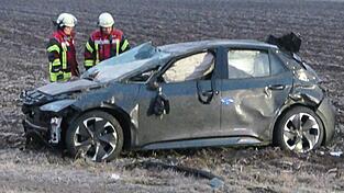 Das Auto überschlug sich mehrfach. Das Auto überschlug sich mehrfach.