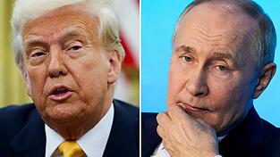 US-Präsident Trump wird sich nach eigenen Angaben am Freitag mit dem russischen Präsidenten Wladimir Putin treffen. (Archivbild)