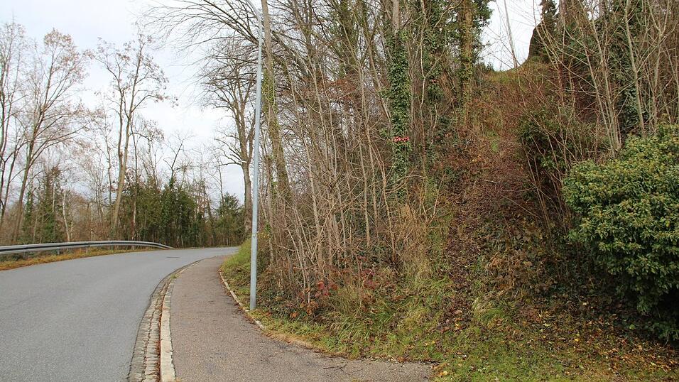 Von der Frammeringer Stra&szlig;e geht es steil hoch zur Marienh&ouml;he. Die Treppe wurde 2020 gesperrt und sp&auml;ter abgerissen.