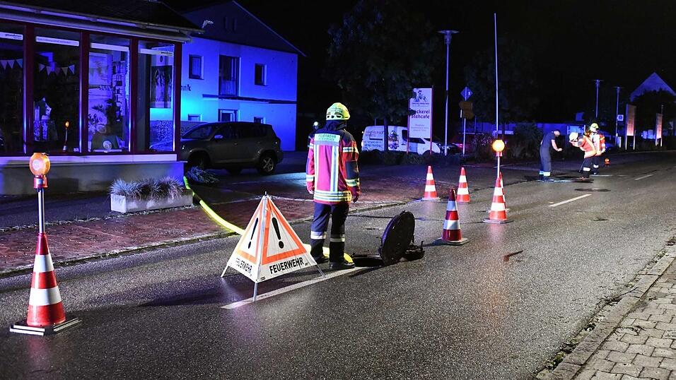 In Aich in der Gemeinde Bodenkirchen st&uuml;rzten B&auml;ume um, Keller wurden &uuml;berschwemmt.