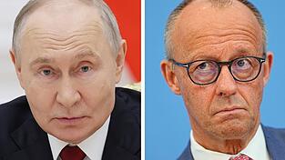 Merz gegen Putin: Die deutsch-russische Konfrontation versch&auml;rft sich.