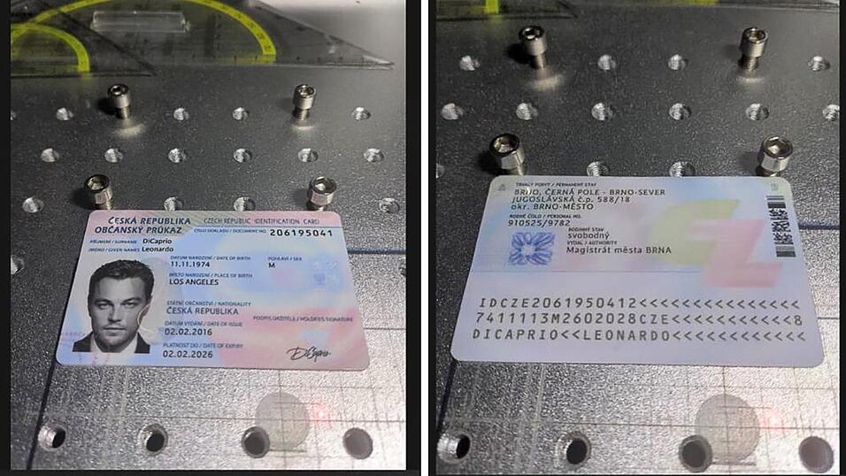 Dieses von der Generalstaatsanwaltschaft Frankfurt am Main zur Verfügung gestellte Foto zeigt einen gefälschten Ausweis, der im Darknet angeboten wurde.