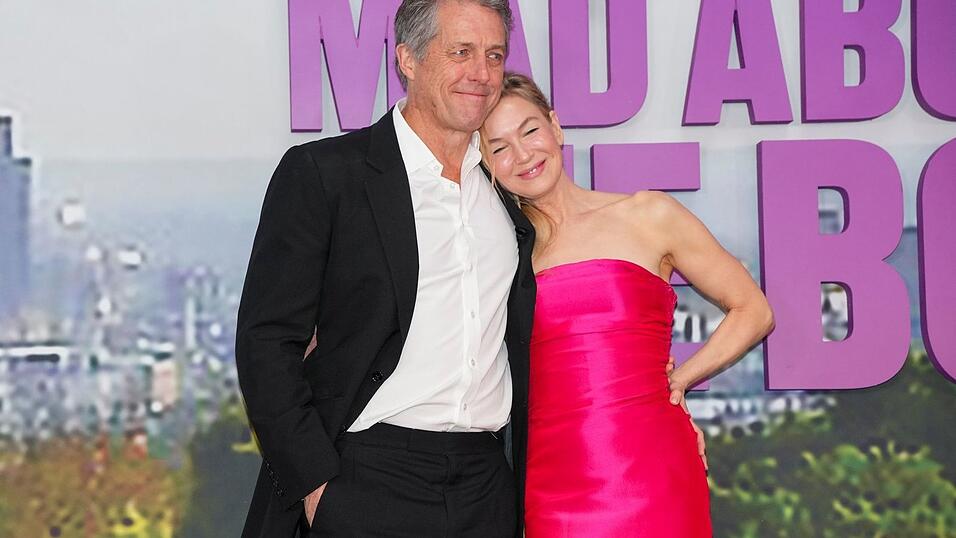 Eingespieltes Team: Hugh Grant und Renée Zellweger - hier bei der Premiere des Films «Bridget Jones: Mad About the Boy» (deutscher Titel: «Bridget Jones - Verrückt nach ihm») im Januar 2025 in London. (Archivbild)