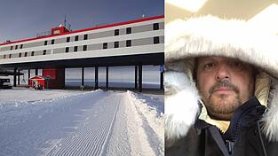 Die Forschungsstation 'Neumayer III' in der Antarktis - schon bald &uuml;ber ein Jahr lang das neue Zuhause f&uuml;r Tanguy Doron und zehn Wissenschaftler.