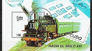 Der ersteigerte Block aus Kuba. Darauf abgebildet ist eine Lokomotive der Baureihe 64, die gleiche Baureihe, zu der die in Hillstett ausgestellte Lok gehört. Der ersteigerte Block aus Kuba. Darauf abgebildet ist eine Lokomotive der Baureihe 64, die gleiche Baureihe, zu der die in Hillstett ausgestellte Lok gehört.