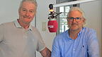 F&ouml;rderer-Vorstand Klaus Timmer (links) und Ringelstecher Reinhard Sax im Podcast-Studio