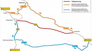 Der Umleitungsplan des Bauamtes Passau.
