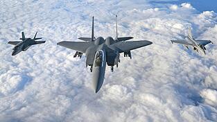 Ein F-15 Eagle der US Air Force ist am Montag abgestürzt. (Symbolbild) Ein F-15 Eagle der US Air Force ist am Montag abgestürzt. (Symbolbild)