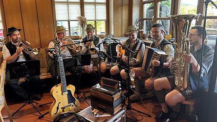 Insgesamt spielten bei der &bdquo;BiergoatnRoas&ldquo; in Bodenmais elf Volksmusikgruppen in den verschiedenen Gastst&auml;tten auf. Hier die Bornstoana Tanzlmuse.