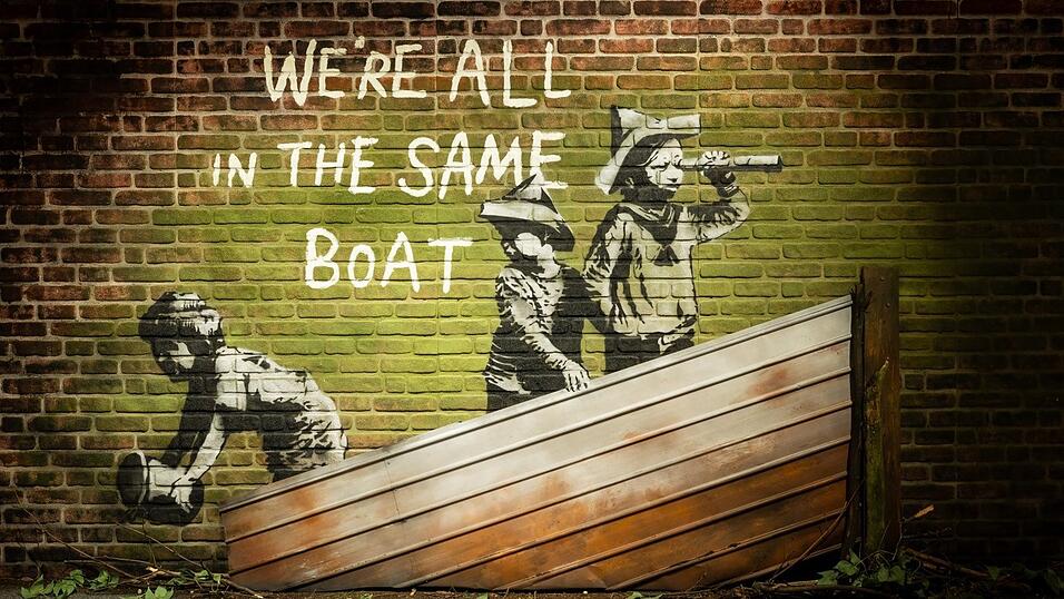 Zum Nachdenken anregen: Das m&ouml;chte Banksy mit vielen seiner Werke.