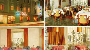 Eine Ansichtskarte zeigt, wie das Caf&eacute; Schmidt an der Regensburger Stra&szlig;e (vermutlich Anfang der 60er Jahre) ausgesehen hat.