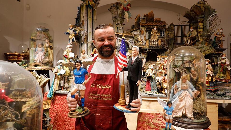 In Neapels Krippenl&auml;den finden sich neben Maria und Josef auch Figuren wie Ex-Pr&auml;sident Biden und Maradonna. (Archivbild)
