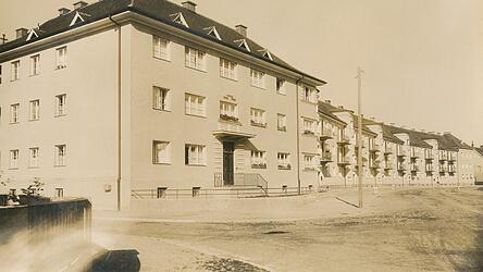 Wohnanlage Rennbahnstra&szlig;e, um 1929/1930.