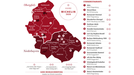 Die Sterne-Lokale in Niederbayern und der Oberpfalz. Die Sterne-Lokale in Niederbayern und der Oberpfalz.
