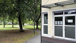 Viele Anwohner machen einen Bogen um den St.-Nikola-Park und fordern dass die Substitutionspraxis (rechts) geschlossen wird.