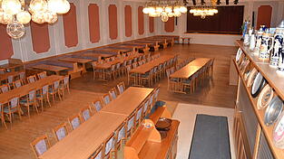 Ein Blick in den Wittmannsaal, dessen Parkettboden dieses Jahr erneuert wird.