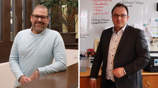 Christian Eidenhardt (Freie W&auml;hler) und Martin Stoiber (CSU) treten f&uuml;r das Amt des B&uuml;rgermeisters der Stadt Cham an.&nbsp;