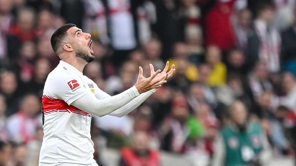 Deniz Undav reagiert nach einer Szene im VfB-Trikot. (Archivbild)