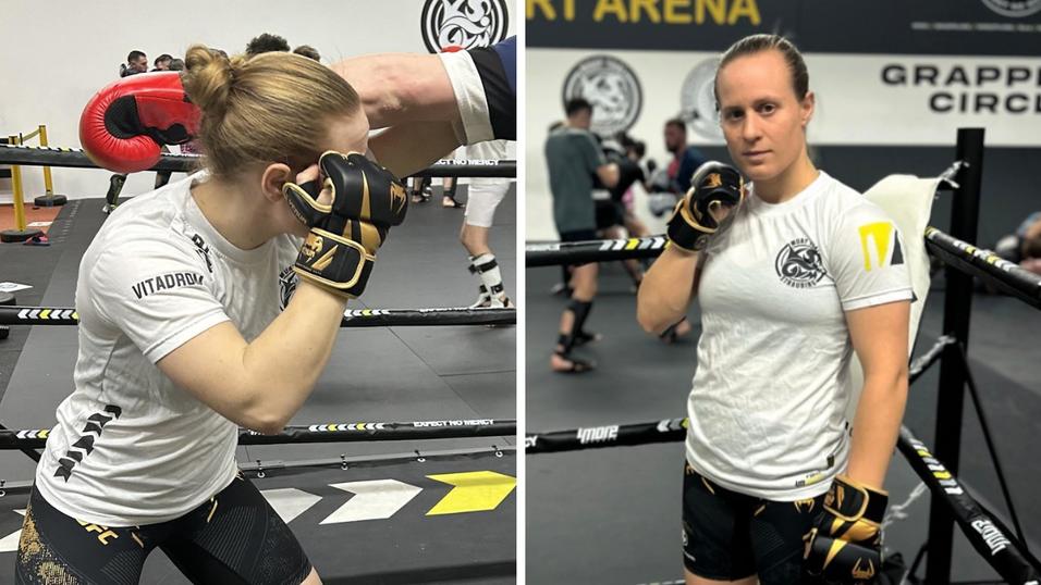 Ecksteins Taktik: Versuchen, nicht vom Gegner zu Fall gebracht zu werden. Denn im &bdquo;Stand-Up&ldquo;, also beim Kampf im Stehen, hat sie mehr Erfahrung als im Bodenkampf.