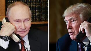 Kremlchef Wladimir Putin und US-Pr&auml;sident Trump haben erneut miteinander telefoniert. (Archivbild)