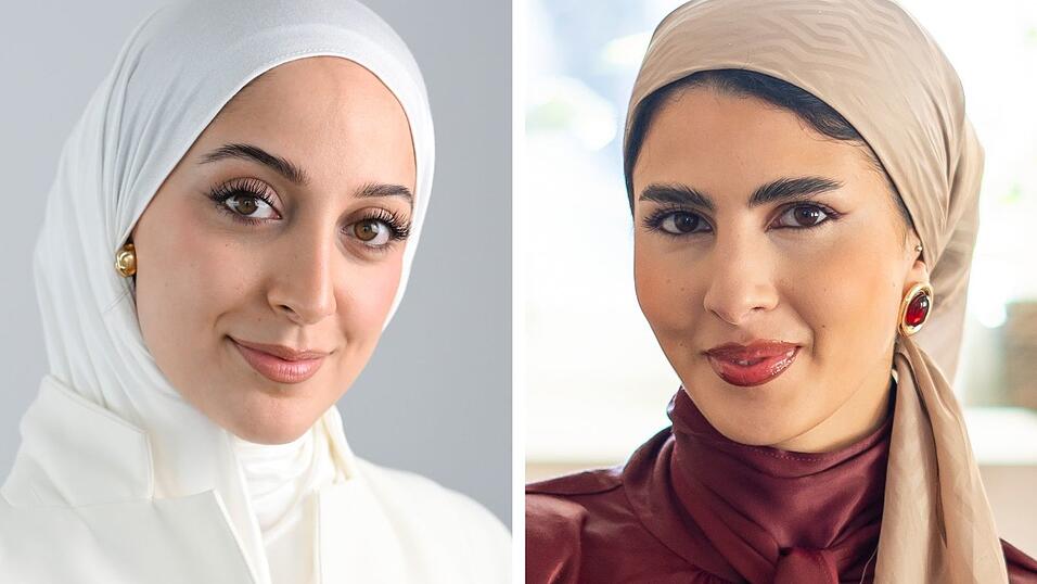 B&uuml;sra Sayed (l) und Amina Ben Bouzid wollen &laquo;Miss Germany&raquo; werden.