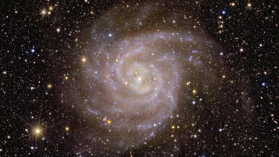 Die Aufnahme der europäischen Sonde „Euclid“ zeigt die Spiralgalaxie IC 342 oder Caldwell 5. So paradox es klingt: Der Teil des Universums, den wir beobachten können, wird in Zukunft immer kleiner. Der Grund: die Expansion unseres Universums.