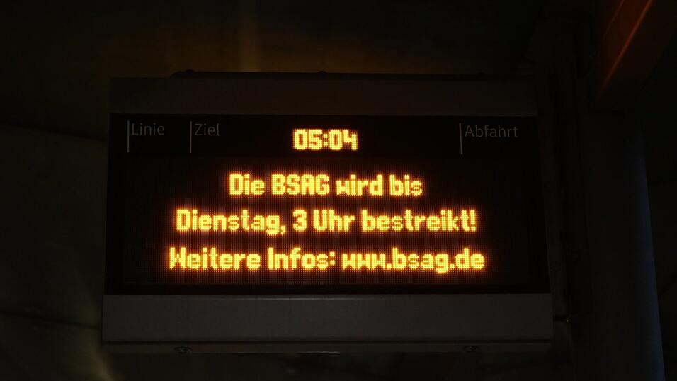 Mit dem Ausstand soll den Forderungen zum Tarifvertrag Nahverkehr (TV-N) Nachdruck verliehen werden.