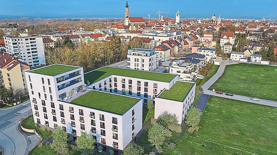 Die Visualisierung zeigt, wie die geplante Wohnanlage aussehen soll.