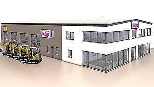 Auf 10.000 Quadratmetern werden im Arnschwanger Norden zwei Geb&auml;ude entstehen. Eines zeigt diese Visualisierung.