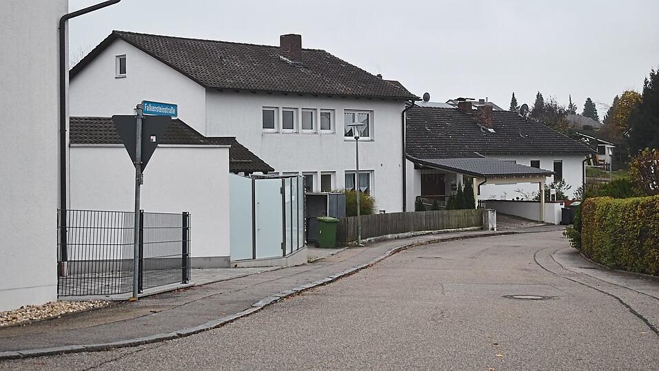 Vor dem Anschluss in die Bergstraße verläuft der Kanal der Falkensteinstraße durch Privatgrund. Dies soll in Zukunft unter der Fahrbahn verlegt werden. Vor dem Anschluss in die Bergstraße verläuft der Kanal der Falkensteinstraße durch Privatgrund. Dies soll in Zukunft unter der Fahrbahn verlegt werden.