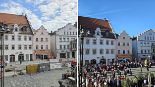 Auf rund 100 Metern werden seit Monaten Wasser- und Stromleitungen verlegt. „Das Baufeld wird sicherlich sehr viel kleiner sein“, betont Bert Plank vom Tiefbauamt mit Blick auf den Volksfestauszug. Auf rund 100 Metern werden seit Monaten Wasser- und Stromleitungen verlegt. „Das Baufeld wird sicherlich sehr viel kleiner sein“, betont Bert Plank vom Tiefbauamt mit Blick auf den Volksfestauszug.