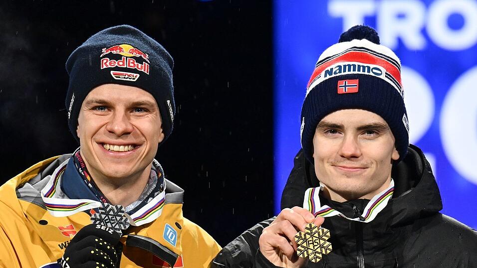 Wie wird der Umgang sein? Skispringer Wellinger und Lindvik. Wie wird der Umgang sein? Skispringer Wellinger und Lindvik.