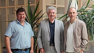 Die drei Bürgermeister Manuel Schott (von links), Ludwig Greimel und Anton Maier arbeiten in der VG zusammen.