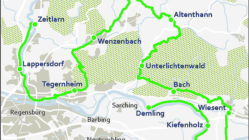 Diese Karte gibt eine &Uuml;bersicht &uuml;ber den Verlauf des Landkreislaufes.