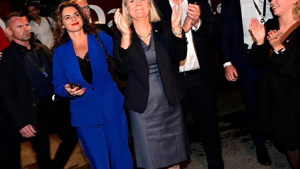 Magdalena Anderssons Sozialdemokraten werden wohl stärkste Kraft. Magdalena Anderssons Sozialdemokraten werden wohl stärkste Kraft.