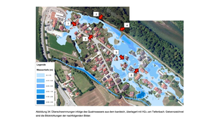 Die Grafik veranschaulicht, wo und wie stark Isar- und Tiefenbachstraße bei einem zehnjährlichen Hochwasser überschwemmt werden. Die Grafik veranschaulicht, wo und wie stark Isar- und Tiefenbachstraße bei einem zehnjährlichen Hochwasser überschwemmt werden.
