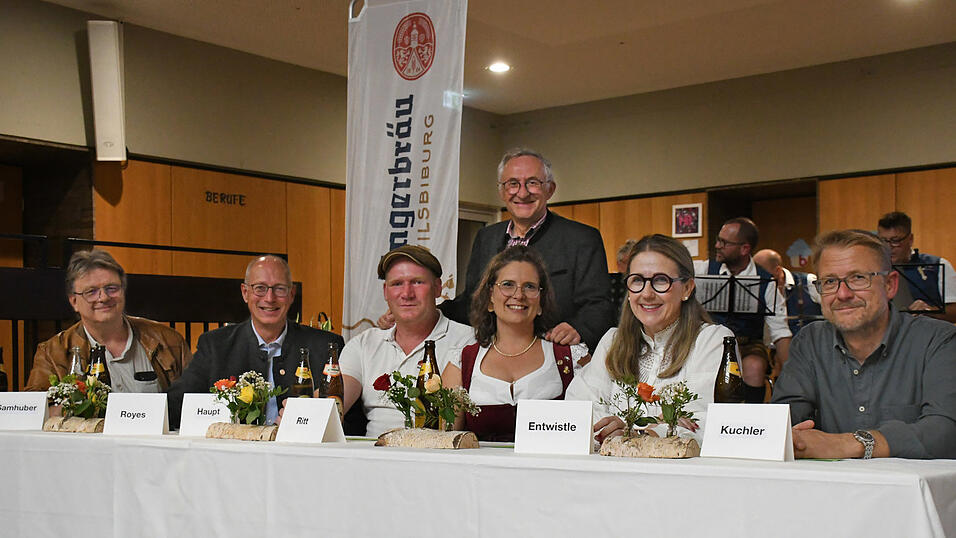 Aufsichtsratsvorsitzender Klaus Kerscher (stehend) mit (von links) Josef Samhuber, Hans Royes, Alexander Haupt, Veronika Ritt, Sibylle Entwistle und Robert Kuchler. Aufsichtsratsvorsitzender Klaus Kerscher (stehend) mit (von links) Josef Samhuber, Hans Royes, Alexander Haupt, Veronika Ritt, Sibylle Entwistle und Robert Kuchler.