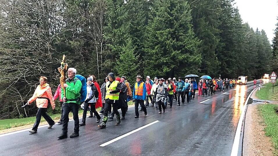 Bei Regen oder Sonnenschein sind die Pilger unterwegs, hier im vergangenen Jahr.&nbsp;