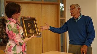 Ein Christus-Gemälde (Öl auf Leinwand) war das einzige Besitztum, das zwei Frauen bei ihrer Vertreibung aus dem Sudetenland retten konnten.