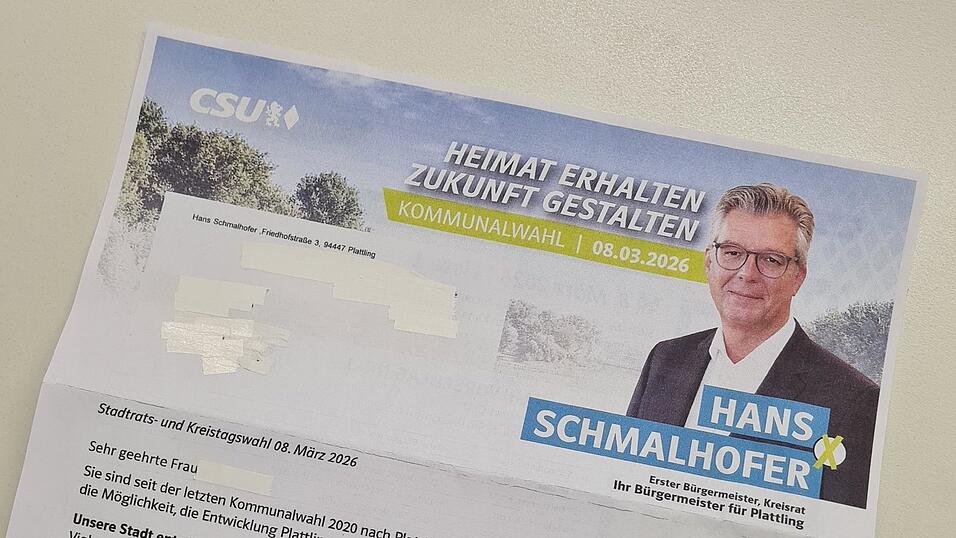 Derzeit flattert bei den Wahlberechtigten - unter anderem auch bei den Neuplattlingern - personalisierte Wahlwerbung ins Haus. Eine Leserin fragt sich: Darf der B&uuml;rgermeister das?