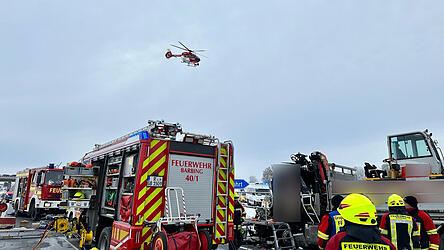 Ein Rettungshubschrauber war im Einsatz.