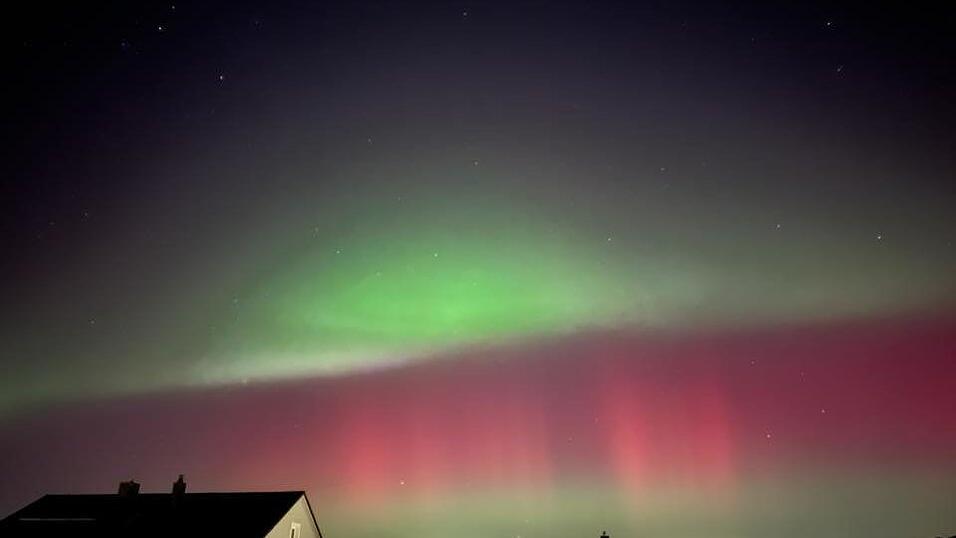 In Plattling konnte eine Leserin ebenfalls die Polarlichter sehen.