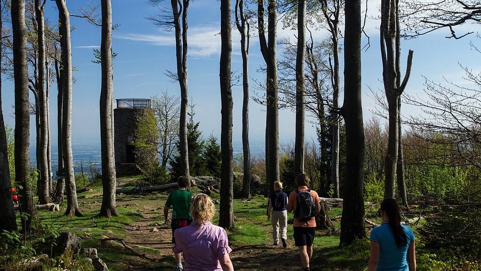 Wanderer am Hirschenstein Wanderer am Hirschenstein
