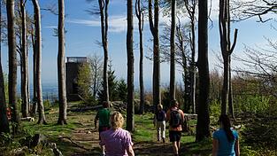 Wanderer am Hirschenstein Wanderer am Hirschenstein