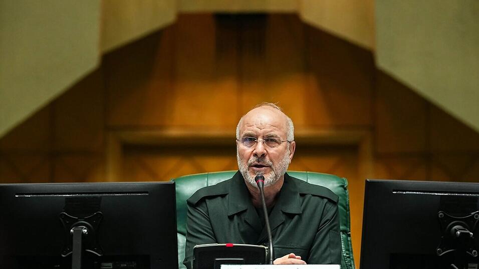 Irans Parlamentspr&auml;sident Ghalibaf pocht auf ein Ende der US-Seeblockade. (Archivbild)