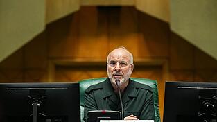 Irans Parlamentspr&auml;sident Ghalibaf pocht auf ein Ende der US-Seeblockade. (Archivbild)