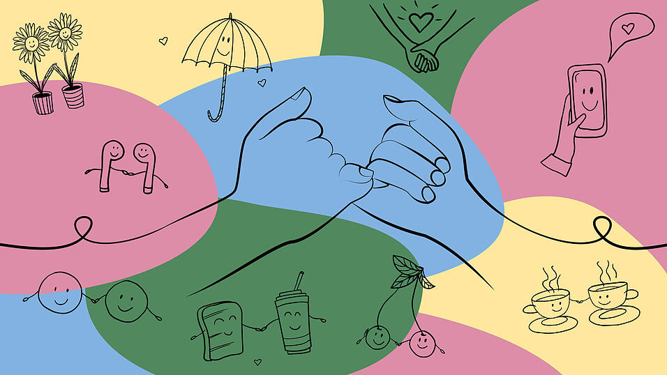 In guten wie in schlechten Zeiten: Freunde helfen in allen Lebenslagen. In guten wie in schlechten Zeiten: Freunde helfen in allen Lebenslagen.