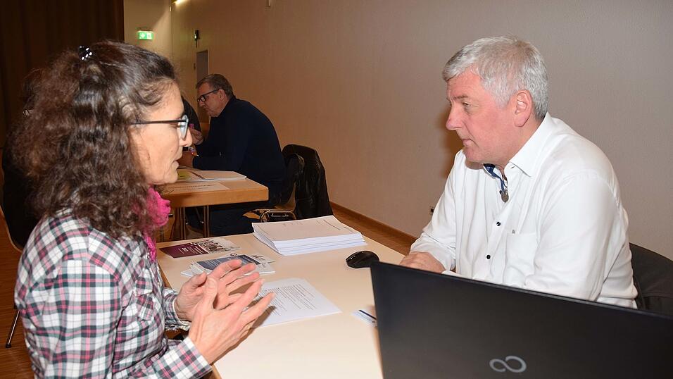 Claudia R&ouml;ckelein aus Untermarchenbach hatte Fragen zur Unternehmensnachfolge wegen ihrem Schuhgesch&auml;ft.